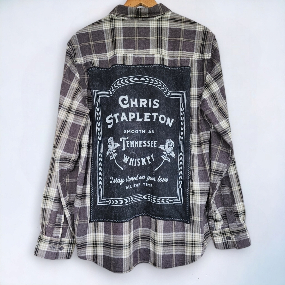 Chris Stapleton | Upcycled Reworked Weatherproof Flannel Mens Large L
